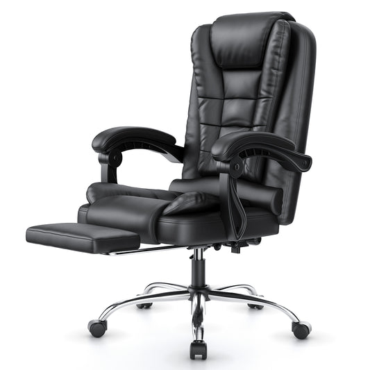 naspaluro Executive Office Chair High Back Desk Chair Ergonomic Recliner Computer Chair PU Leather Gaming Chair with Tilt Function Heavy Duty for Home Office Working
