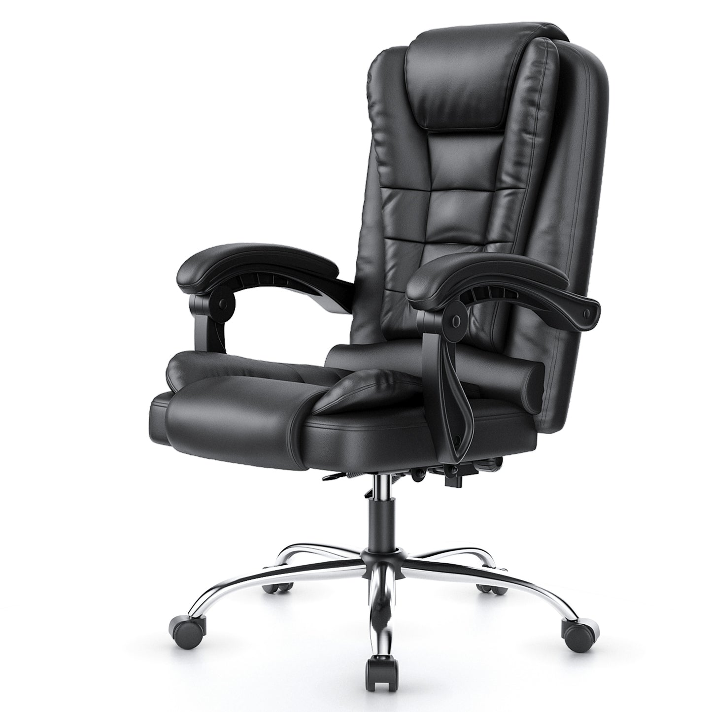 naspaluro Executive Office Chair High Back Desk Chair Ergonomic Recliner Computer Chair PU Leather Gaming Chair with Tilt Function Heavy Duty for Home Office Working