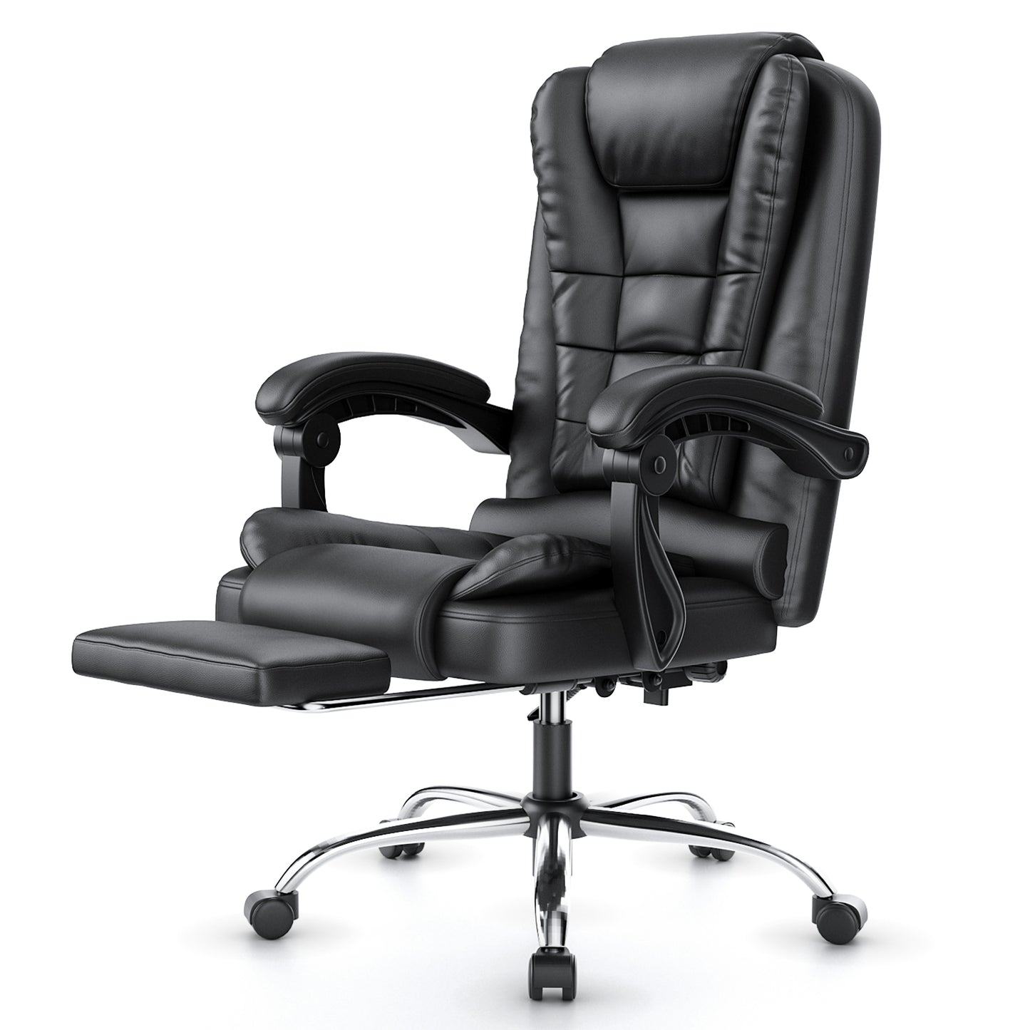 naspaluro Executive Office Chair High Back Desk Chair Ergonomic Recliner Computer Chair PU Leather Gaming Chair with Tilt Function Heavy Duty for Home Office Working