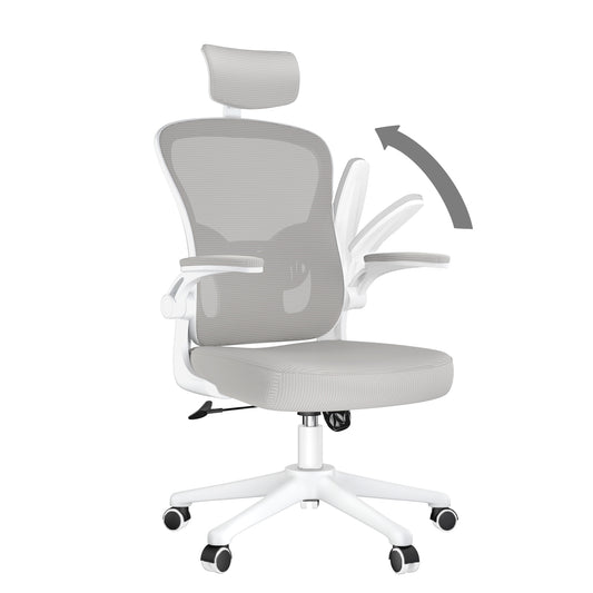 naspaluro Chaise de Bureau, Fauteuil de Bureau avec Soutien Lombaire Ajustable, Accoudoir et Appui-tête Réglables, Dossier Ergonomique Inclinable, Roulette Pivotant à 360°