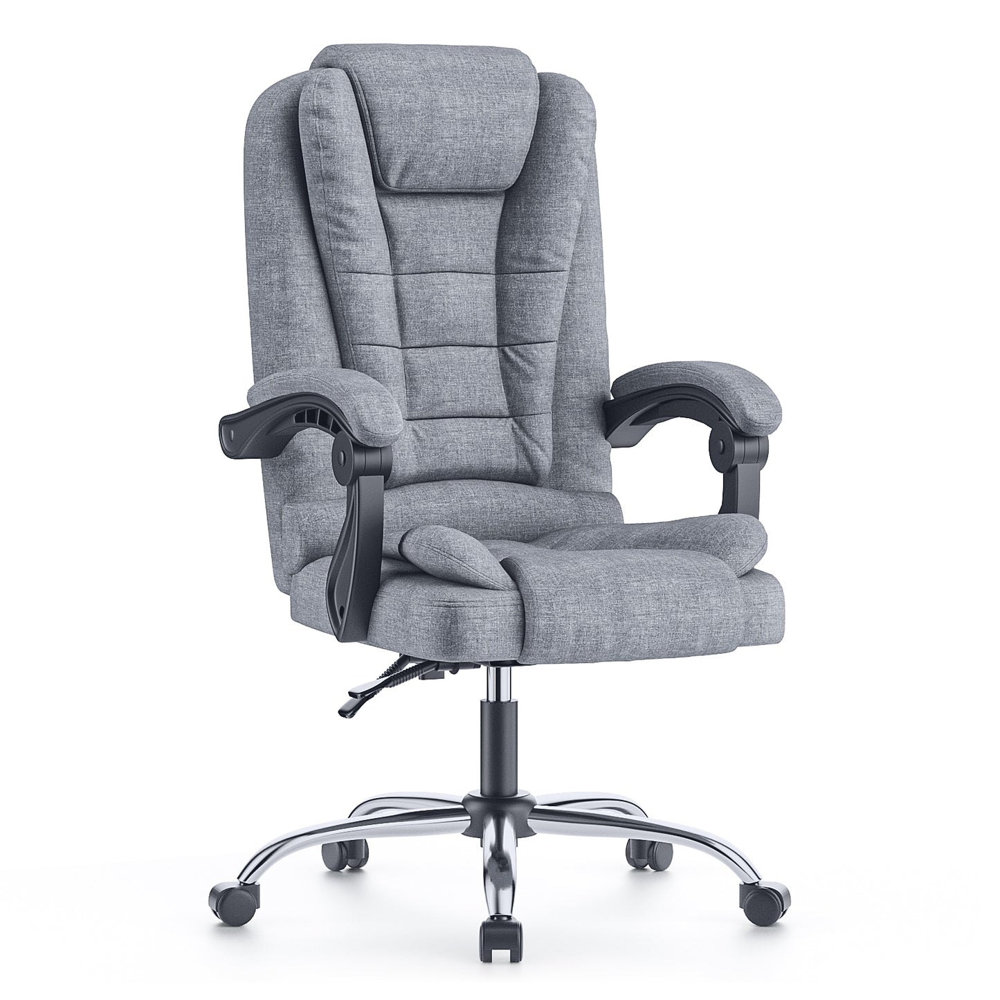 naspaluro Fauteuil Bureau, Chaise Ergonomique avec Large Assise Rembourrée, Siège de Bureau Inclinable Hauteur Réglable, Roulette Silencieuse, pu